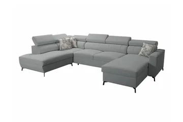 Galbally 5-sits Hörnbäddsoffa Ljusgrå - Möbler - Soffa - Bäddsoffa