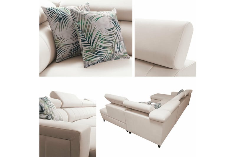 Galbally 5-sits Hörnbäddsoffa NO_BRAND Beige - Möbler - Soffa - Bäddsoffa