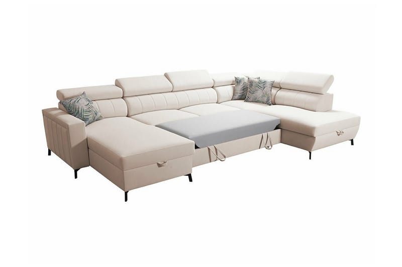 Galbally 5-sits Hörnbäddsoffa NO_BRAND Dark blue - Möbler - Soffa - Bäddsoffa