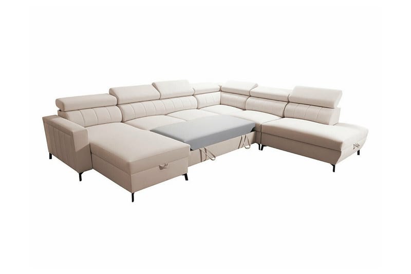 Galbally 5-sits Hörnbäddsoffa NO_BRAND Dark blue - Möbler - Soffa - Bäddsoffa