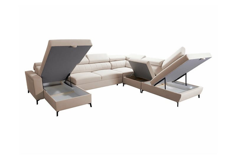 Galbally 5-sits Hörnbäddsoffa NO_BRAND Dark blue - Möbler - Soffa - Bäddsoffa