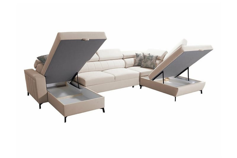 Galbally 5-sits Hörnbäddsoffa NO_BRAND Dark blue - Möbler - Soffa - Bäddsoffa