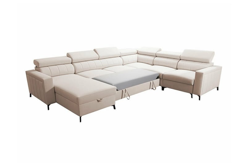 Galbally 5-sits Hörnbäddsoffa NO_BRAND Dark brown - Möbler - Soffa - Bäddsoffa