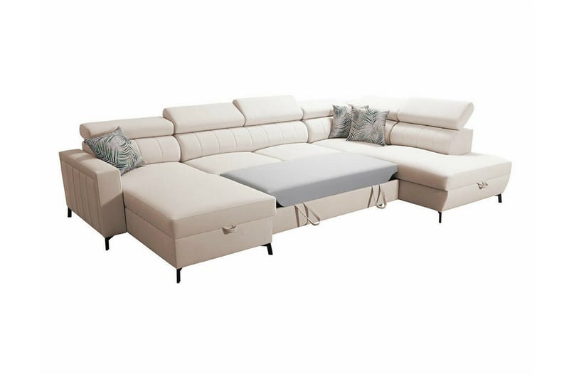 Galbally 5-sits Hörnbäddsoffa NO_BRAND Dark brown - Möbler - Soffa - Bäddsoffa