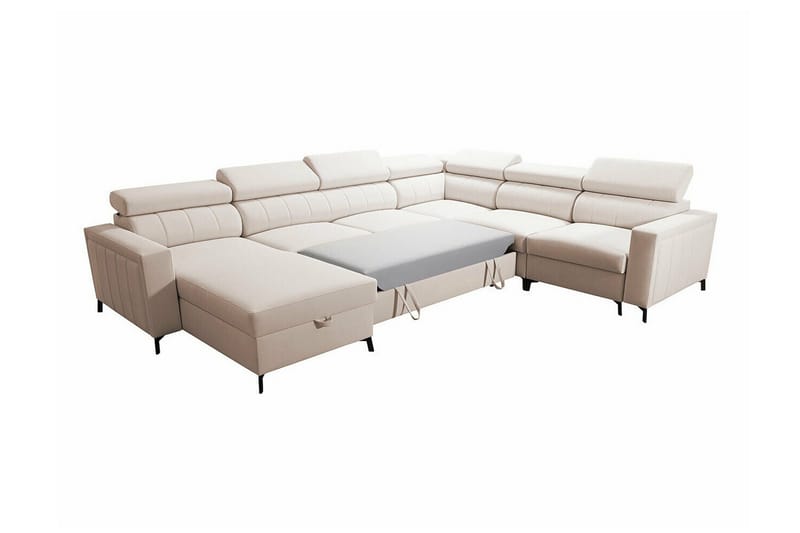 Galbally 5-sits Hörnbäddsoffa NO_BRAND Dark brown - Möbler - Soffa - Bäddsoffa
