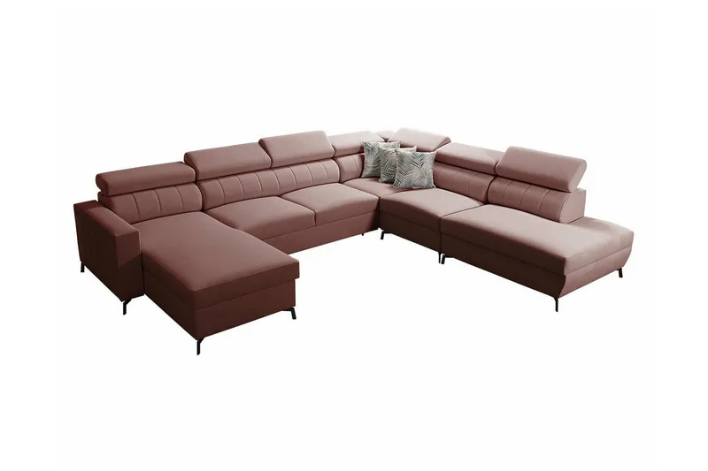 Galbally 5-sits Hörnbäddsoffa NO_BRAND Dark pink, undefined