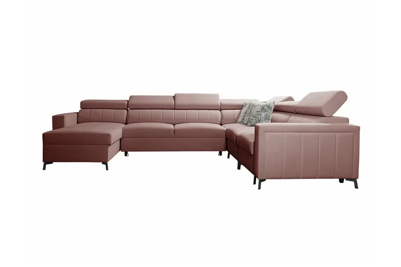 Galbally 5-sits Hörnbäddsoffa NO_BRAND Dark pink, undefined