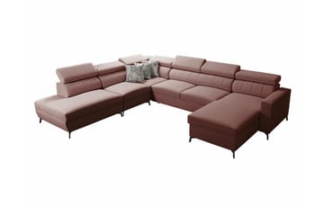 Galbally 5-sits Hörnbäddsoffa Pink - Möbler - Soffa - Bäddsoffa