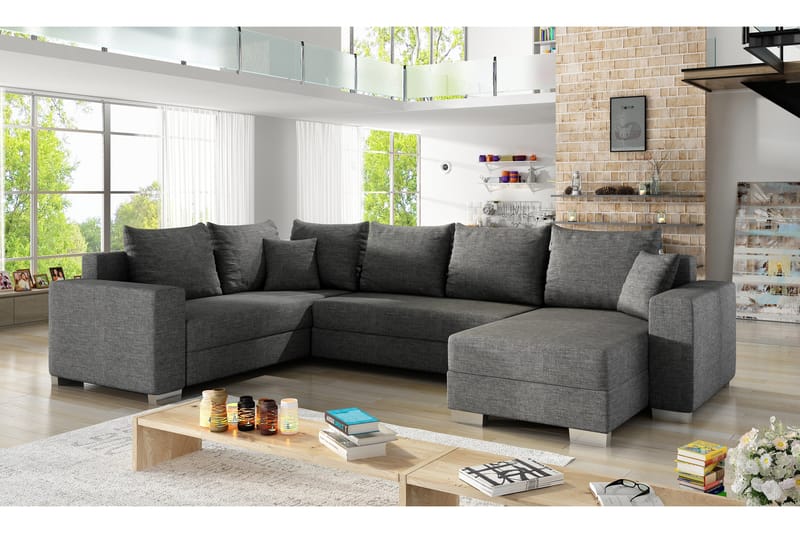 Gallicanta Hörnbäddsoffa - Grå - Möbler - Soffa - Bäddsoffa