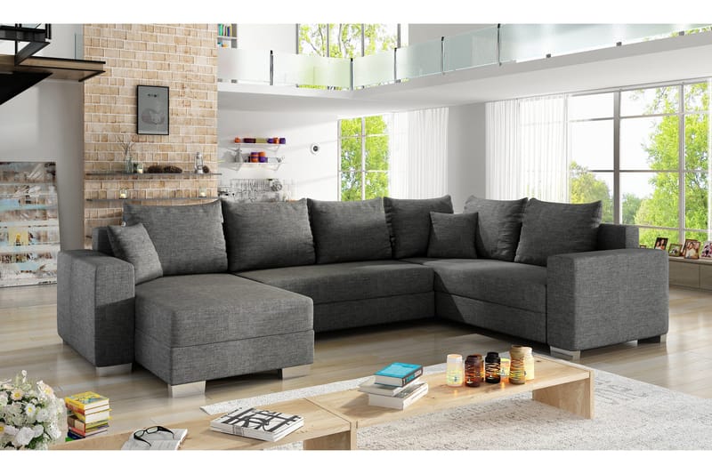 Gallicanta Hörnbäddsoffa - Grå - Möbler - Soffa - Bäddsoffa