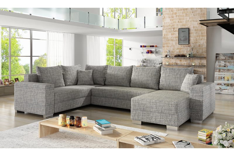 Gallicanta Hörnbäddsoffa - Grå - Möbler - Soffa - Bäddsoffa