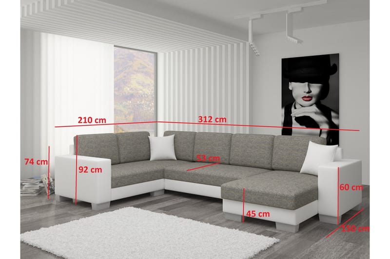 Gallicanta Hörnbäddsoffa - Svart - Möbler - Soffa - Bäddsoffa