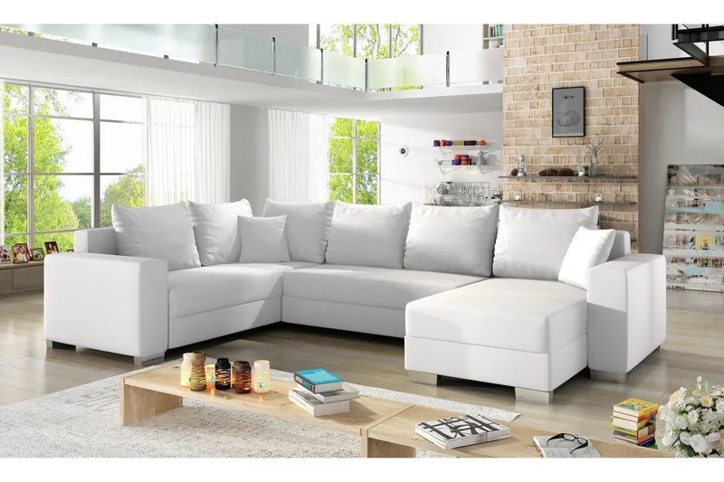 Gallicanta Hörnbäddsoffa - Vit - Möbler - Soffa - Bäddsoffa