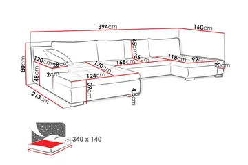 Gamal Bäddsoffa Dubbeldivan 4-sits - Grön - Möbler - Soffa - Bäddsoffa