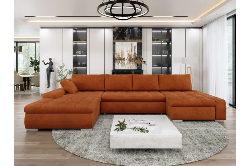 Gamal Bäddsoffa Dubbeldivan 4-sits - Orange - Möbler - Soffa - Bäddsoffa