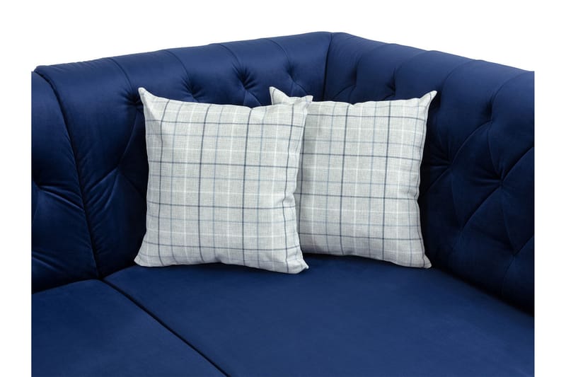 Gerada 4-sits Bäddsoffa med Divan och Schäslong Höger Förvar - Sammet/Beige - Möbler - Soffa - Bäddsoffa
