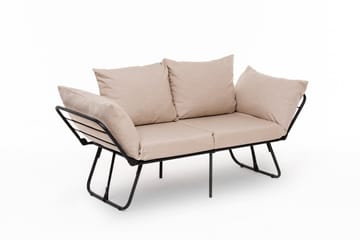 Giancarlo 2-sits Fällbar Bäddsoffa 60x180 cm i Linne - Beige - Möbler - Soffa - Bäddsoffa