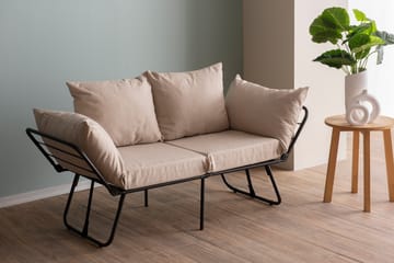 Giancarlo 2-sits Fällbar Bäddsoffa 60x180 cm i Linne - Beige - Möbler - Soffa - Bäddsoffa