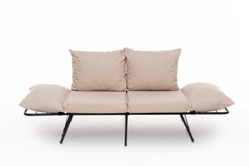 Giancarlo 2-sits Fällbar Bäddsoffa 60x180 cm i Linne - Beige - Möbler - Soffa - Bäddsoffa
