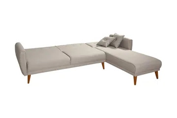 Gjoni Bäddsoffa med Divan Höger - Vit - Möbler - Soffa - Bäddsoffa