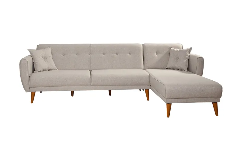 Gjoni Bäddsoffa med Divan Höger - Vit - Möbler - Soffa - Bäddsoffa