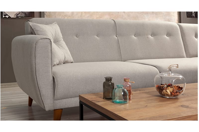 Gjoni Bäddsoffa med Divan Höger - Vit - Möbler - Soffa - Bäddsoffa