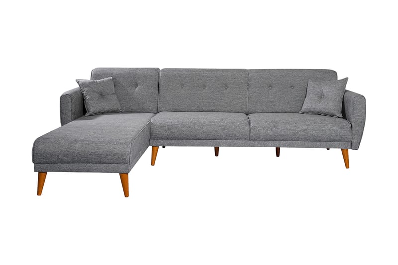 Gjoni Bäddsoffa med Divan Vänster - Grå - Möbler - Soffa - Bäddsoffa