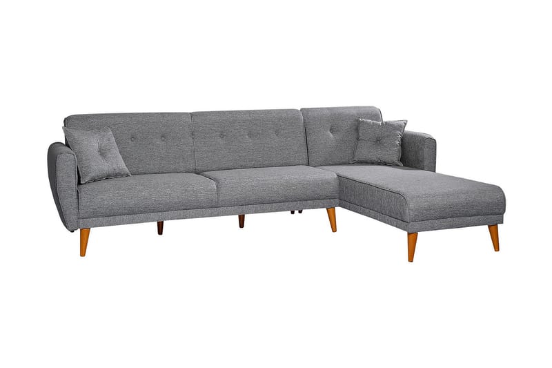 Gjoni Bäddsoffa med Divan Vänster - Grå - Möbler - Soffa - Bäddsoffa