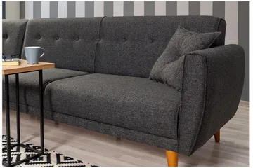 Gjoni Bäddsoffa med Divan Vänster - Grå - Möbler - Soffa - Bäddsoffa