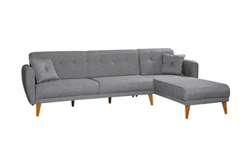 Gjoni Bäddsoffa med Divan Vänster - Grå - Möbler - Soffa - Bäddsoffa
