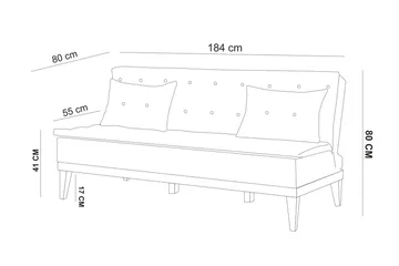 Glyddyn 3-sits Bäddsoffa - Grå - Möbler - Soffa - Bäddsoffa