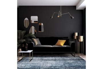 Gonxhe 2-sits Rektangulär Längsbäddad Bäddsoffa 113x179 cm i Sammet - Svart - Möbler - Soffa - Bäddsoffa