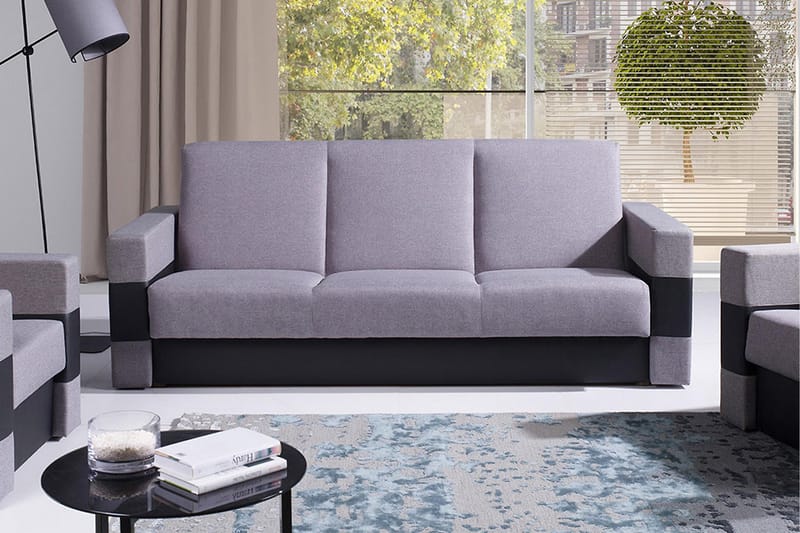 Gordia Bäddsoffa 222x88x89 cm - Grå - Möbler - Soffa - Bäddsoffa