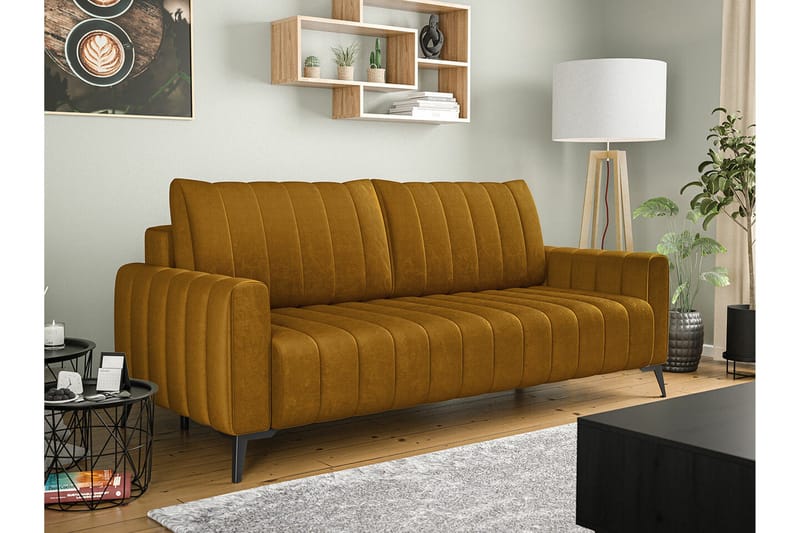 Graystone 2-sits Bäddsoffa NO_BRAND Dark yellow - Möbler - Soffa - Bäddsoffa