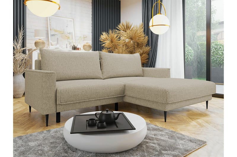 Graystone 2-sits Hörnbäddsoffa - Cream - Möbler - Soffa - Bäddsoffa