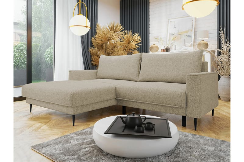 Graystone 2-sits Hörnbäddsoffa - Cream - Möbler - Soffa - Bäddsoffa