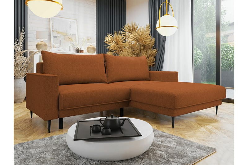 Graystone 2-sits Hörnbäddsoffa - Orange - Bäddsoffa - Hörnbäddsoffa