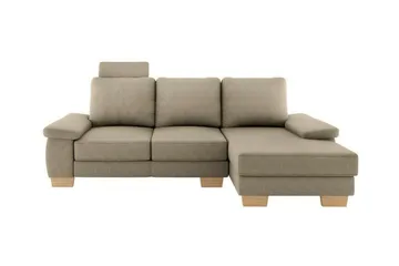 Graystone 3-sits Höger Hörnbäddsoffa 130x193 cm med Förvaring i Tyg - Beige - Möbler - Soffa - Bäddsoffa