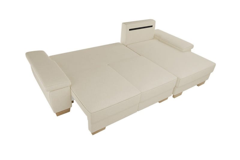 Graystone 3-sits Höger Hörnbäddsoffa 130x193 cm med Förvaring i Tyg - Grå - Möbler - Soffa - Bäddsoffa