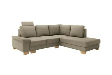 Graystone 3-sits Höger Hörnbäddsoffa 130x203 cm med Förvaring i Tyg - Beige - Möbler - Soffa - Bäddsoffa
