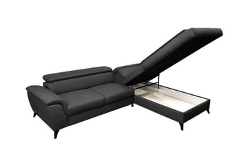 Graystone 3-sits Höger Hörnbäddsoffa med Förvaring i Tyg - Beige - Möbler - Soffa - Bäddsoffa