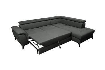 Graystone 3-sits Höger Hörnbäddsoffa med Förvaring i Tyg - Beige - Möbler - Soffa - Bäddsoffa