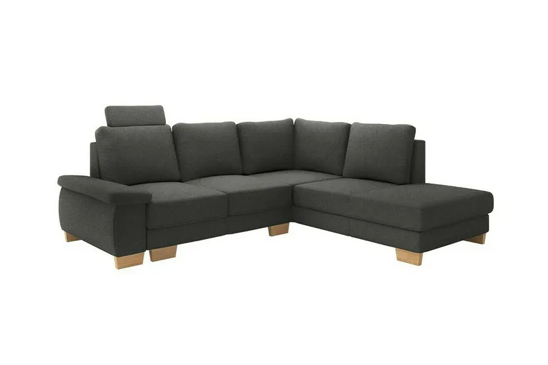 Graystone 3-sits Högervänd Hörnbäddsoffa med Divan och Schäslong i Tyg, Grå