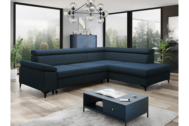 Graystone 3-sits Hörnbäddsoffa - Blå - Möbler - Soffa - Bäddsoffa