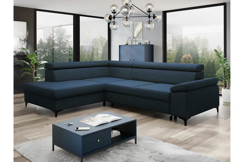 Graystone 3-sits Hörnbäddsoffa - Blå - Möbler - Soffa - Bäddsoffa