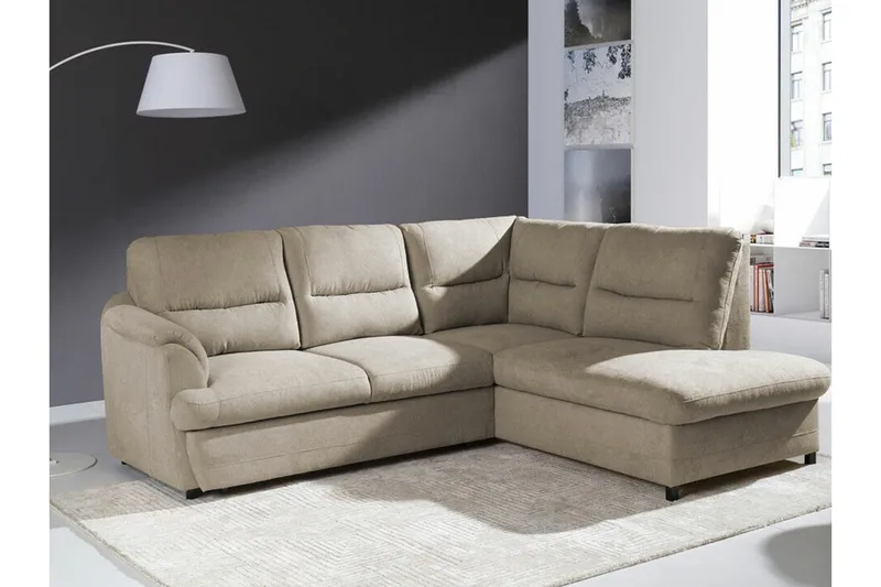 Graystone 3-sits Hörnbäddsoffa - Cream - Möbler - Soffa - Bäddsoffa