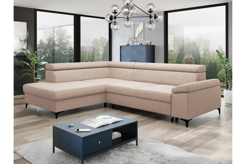 Graystone 3-sits Hörnbäddsoffa - Cream - Möbler - Soffa - Bäddsoffa