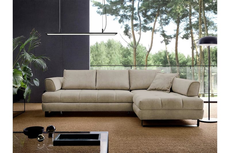 Graystone 3-sits Hörnbäddsoffa - Cream - Möbler - Soffa - Bäddsoffa