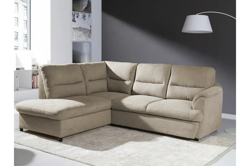 Graystone 3-sits Hörnbäddsoffa - Cream - Möbler - Soffa - Bäddsoffa