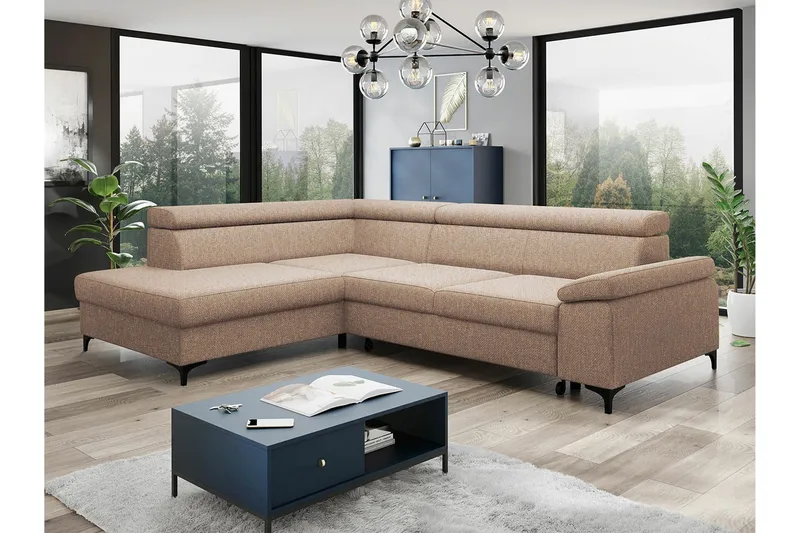 Graystone 3-sits Hörnbäddsoffa - Ljusbrun - Möbler - Soffa - Bäddsoffa